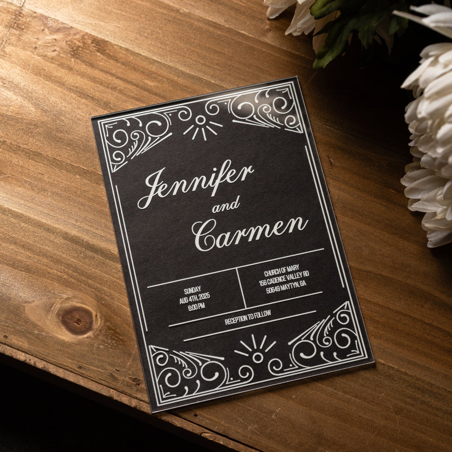 Custom Acrylic Wedding Invitations