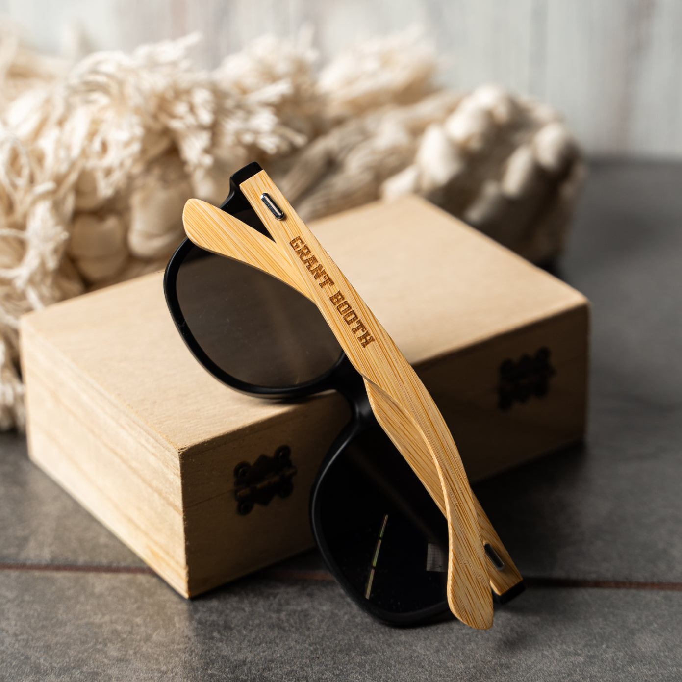 Customized Wayfarer Wood Sunglasses