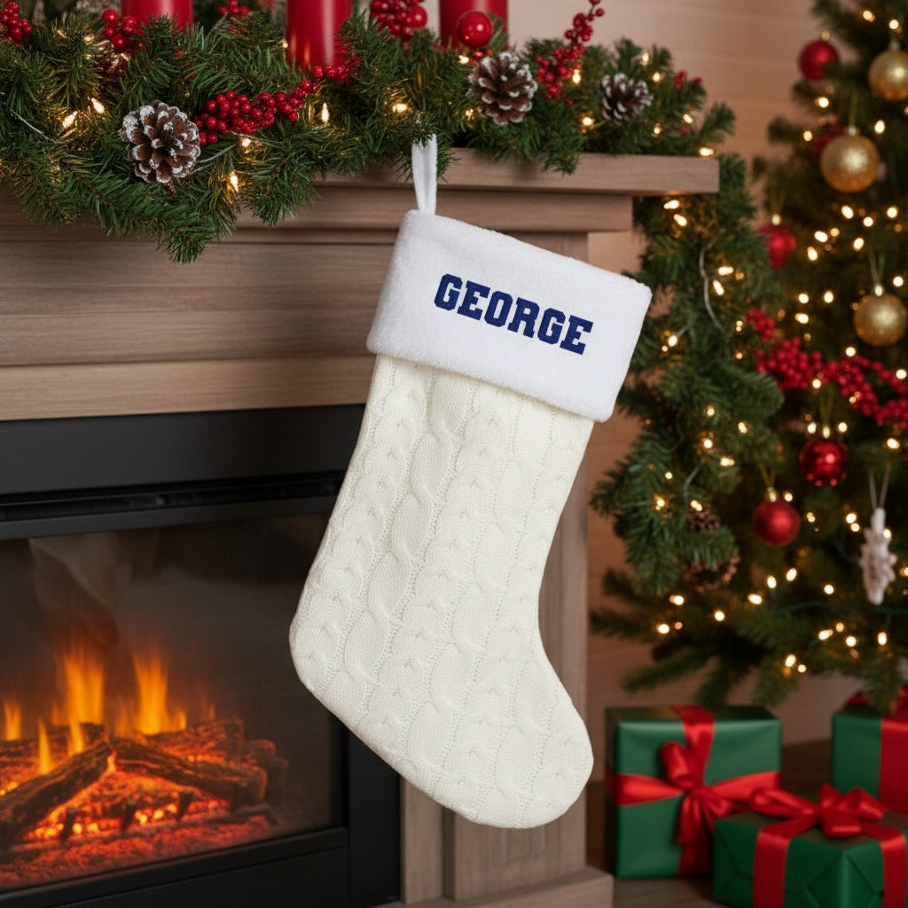 Customized Knit Stockings with Cuff