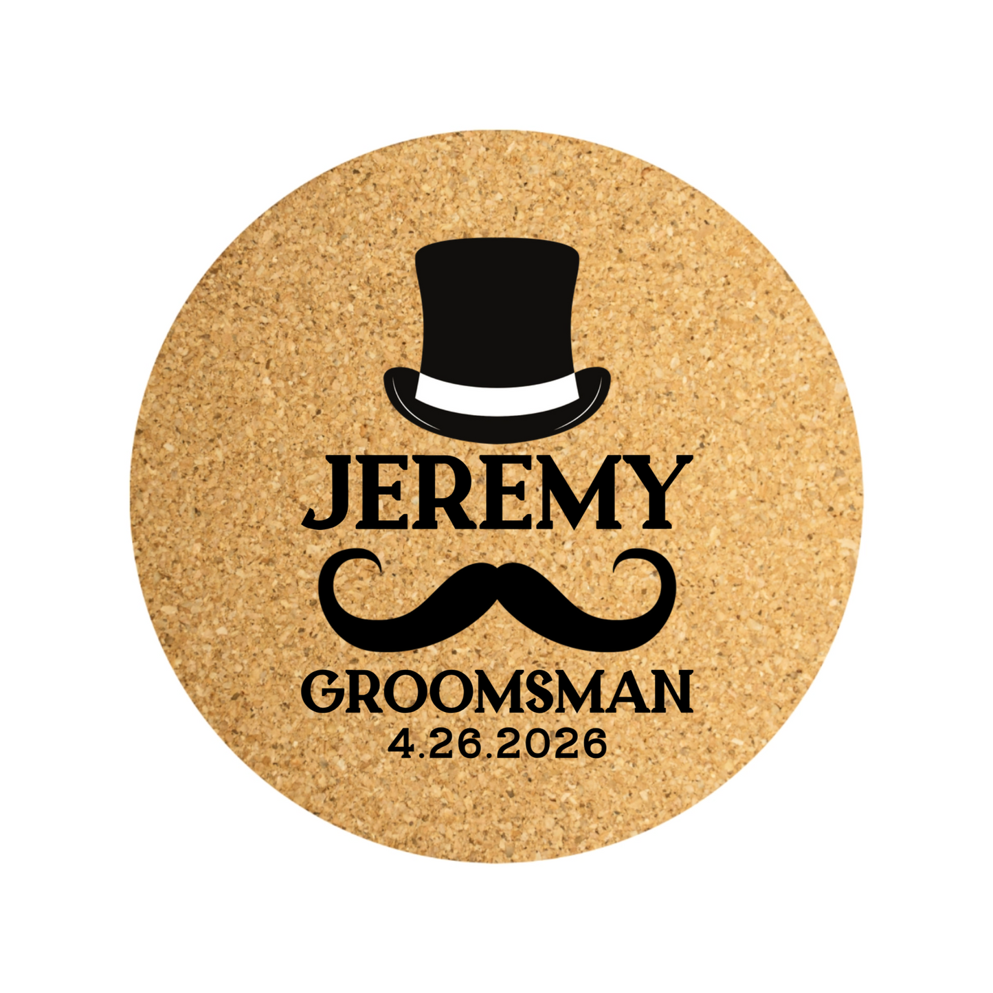 Customized Wedding Cork Coasters