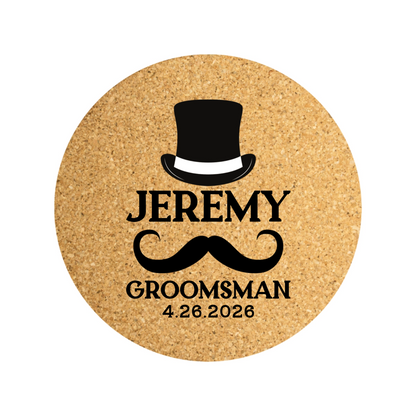 Customized Wedding Cork Coasters