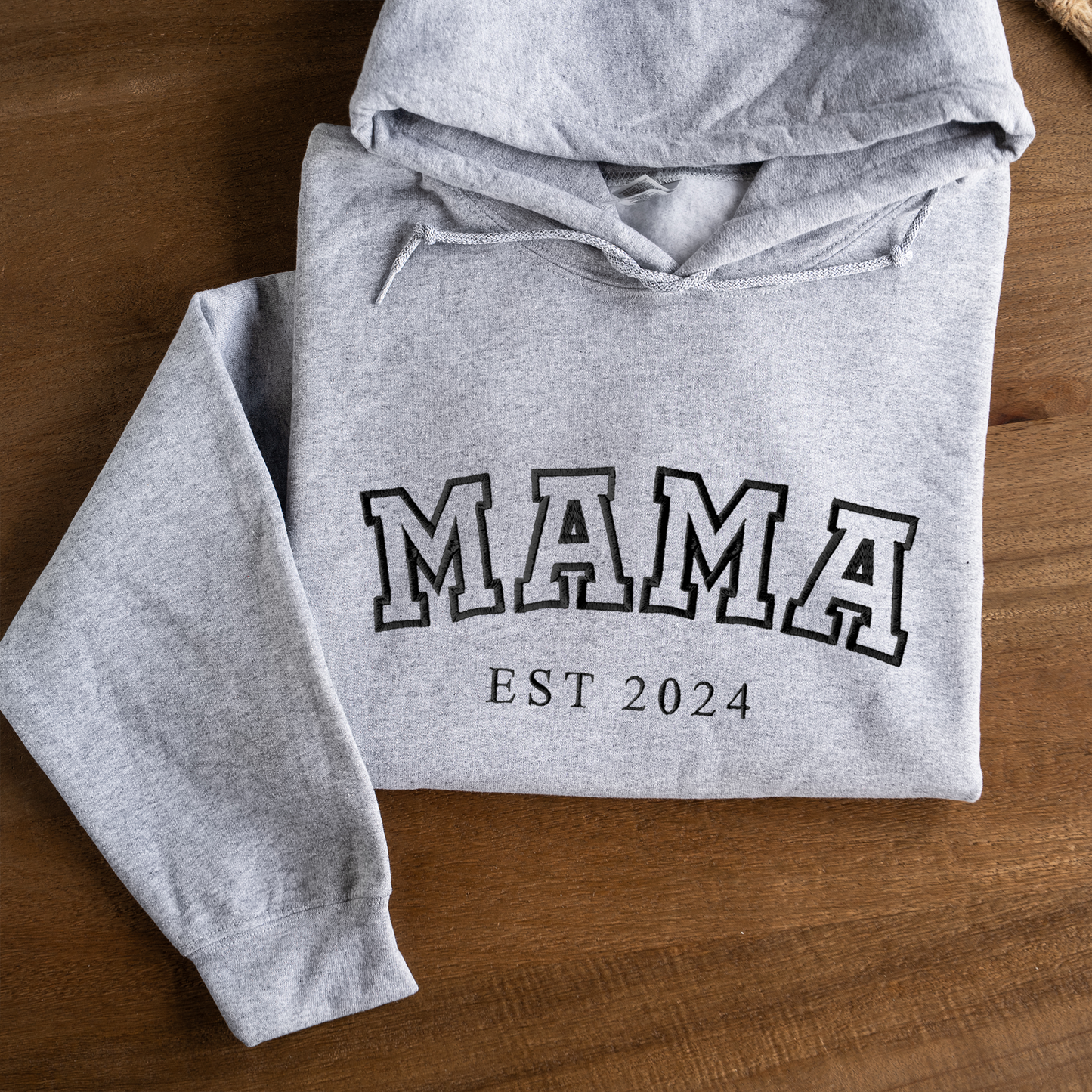 Embroidered Mama Hoodie with Est. Year