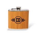 Customized Leather Wrapped Stainless Steel Flasks