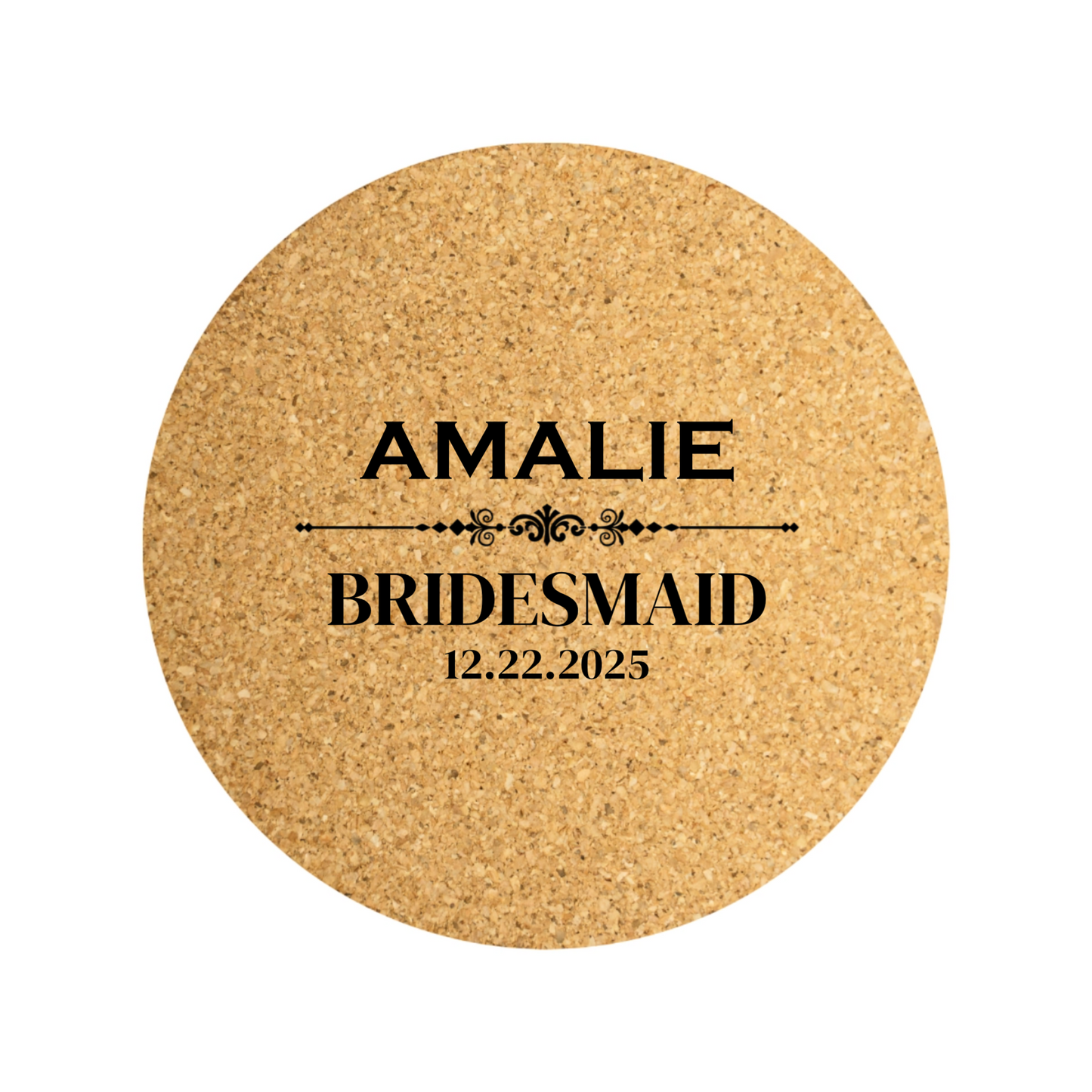 Customized Wedding Cork Coasters