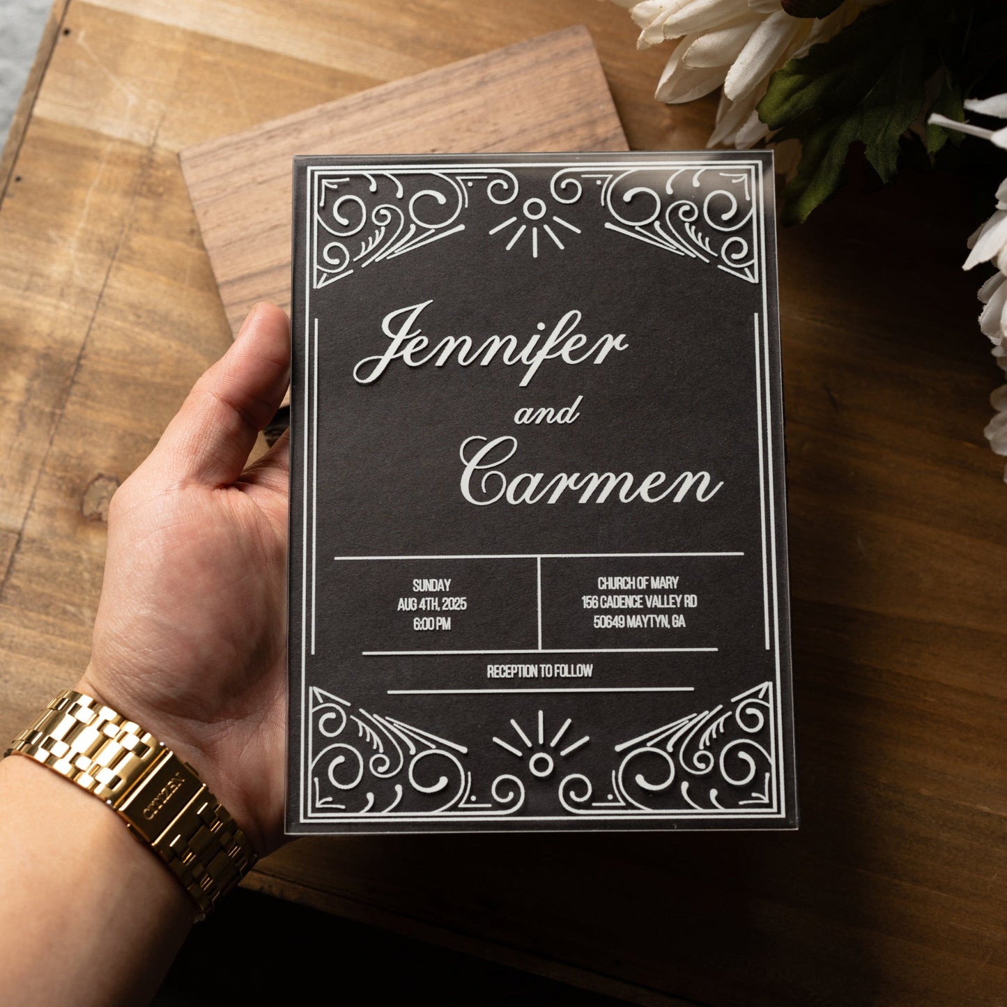 Custom Acrylic Wedding Invitations