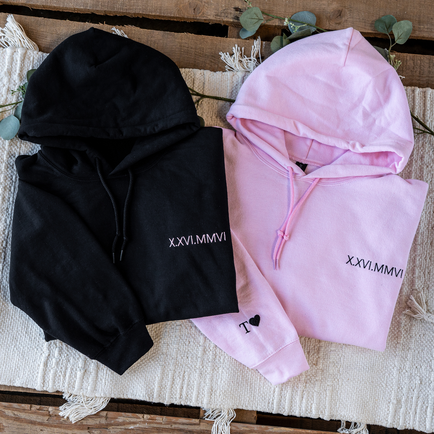 Customized Roman Numeral Hoodie