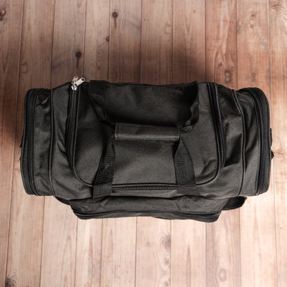 Customized Embroidered Black Duffle Bag
