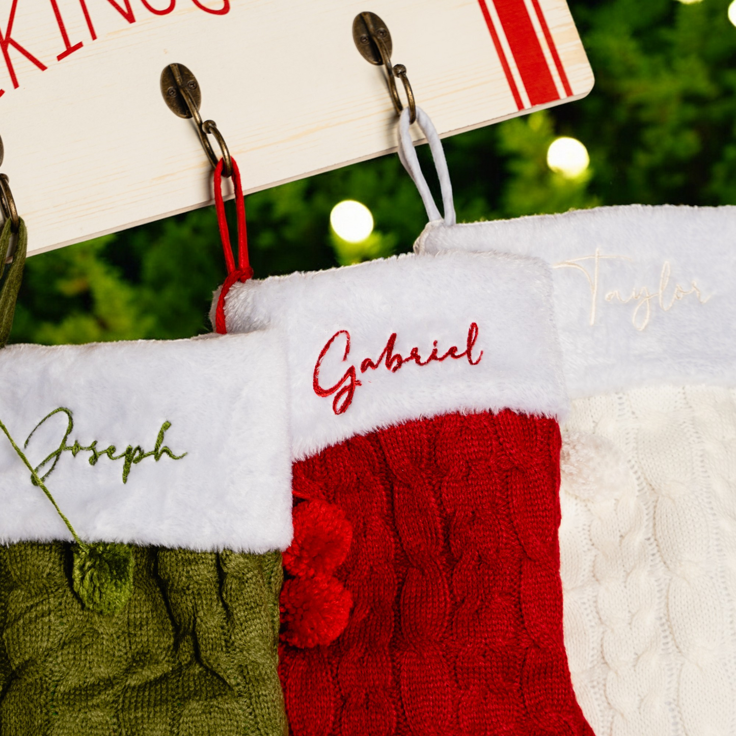 Customized Knit Stockings with Cuff