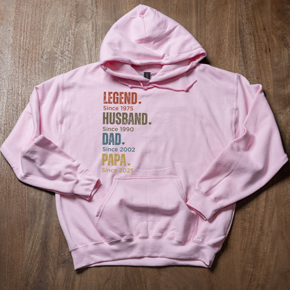 Customized Dad Since Hoodies