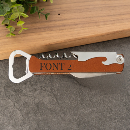 Customized Vegan Leather Wine Openers