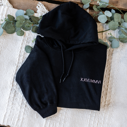Customized Roman Numeral Hoodie