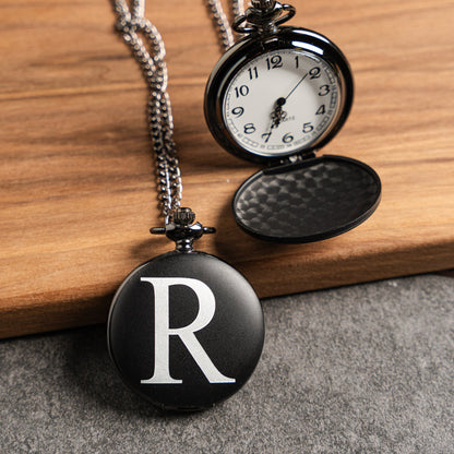 Customized Black Pocket Watch