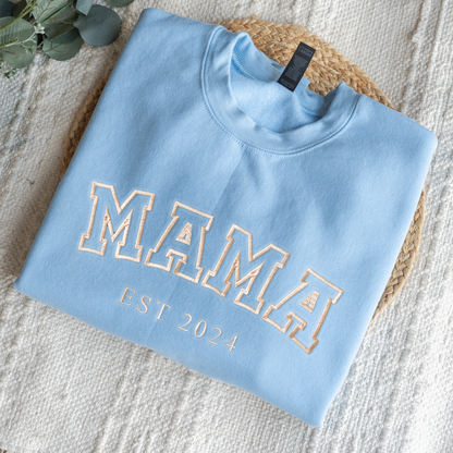 Custom Embroidered Mama/Grandma Family Names Sweatshirt