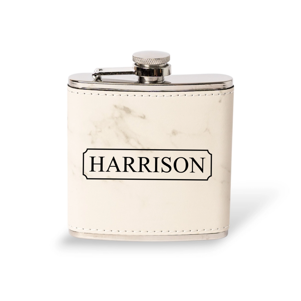 Customized Leather Wrapped Stainless Steel Flasks