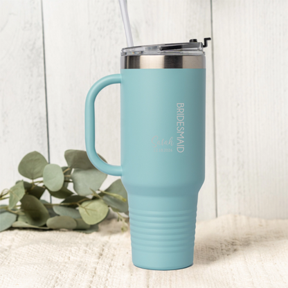 Customized 40oz Wedding Tumbler – Bridesmaids, Groomsmen, Best Man