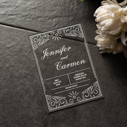 Custom Acrylic Wedding Invitations