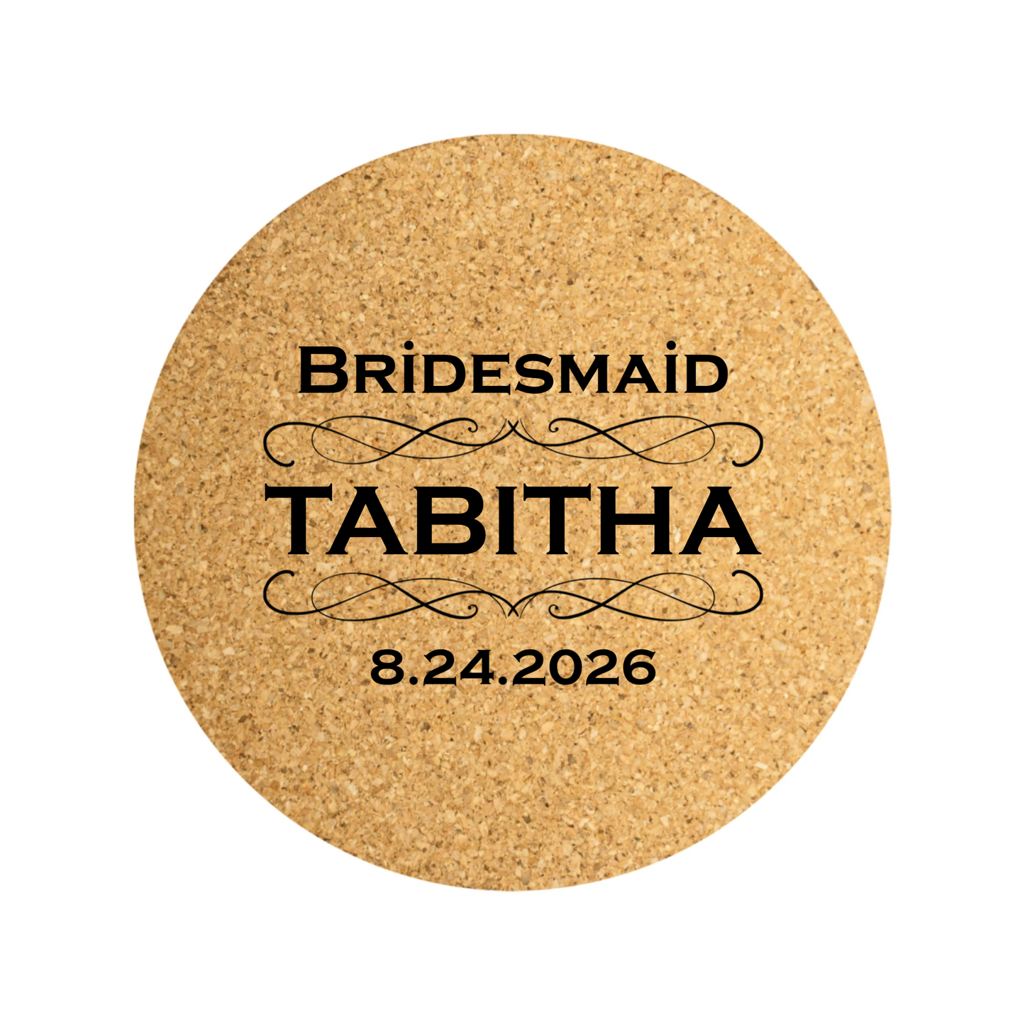 Customized Wedding Cork Coasters