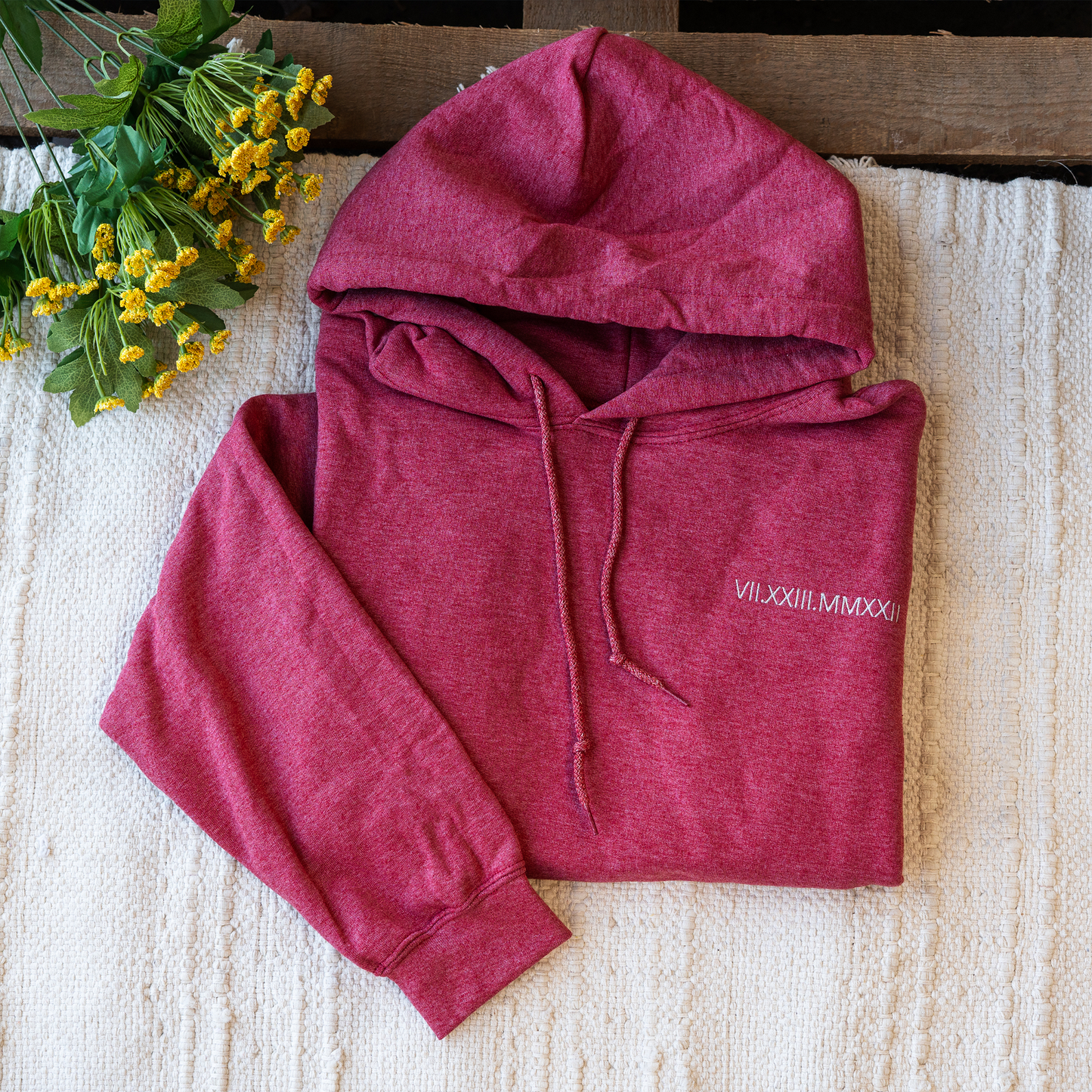 Customized Roman Numeral Hoodie