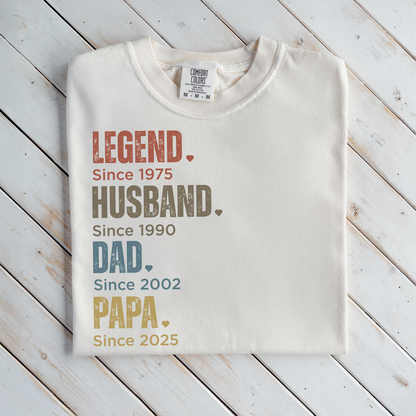 Premium Customized Dad Since T-Shirts