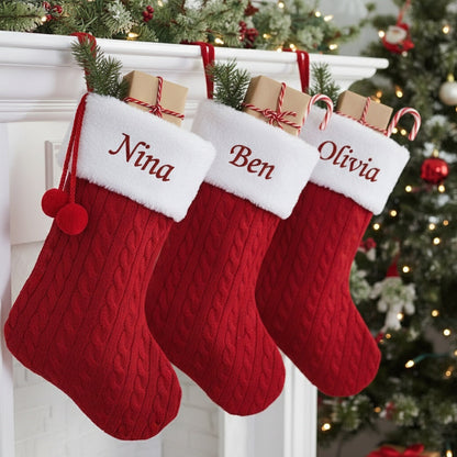 Customized Knit Stockings with Cuff