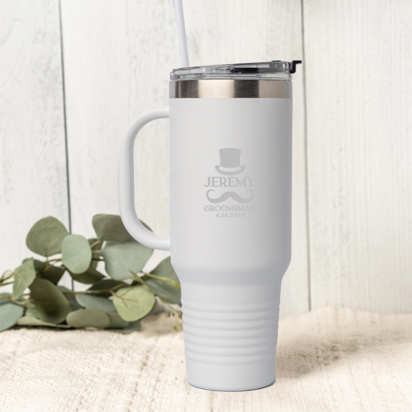 Customized 40oz Wedding Tumbler – Bridesmaids, Groomsmen, Best Man