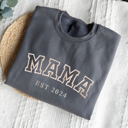 Custom Embroidered Mama/Grandma Family Names Sweatshirt
