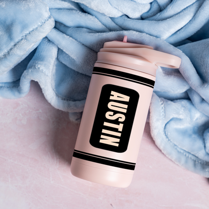 Customized Kids Color Crayon Water Bottle Tumblers