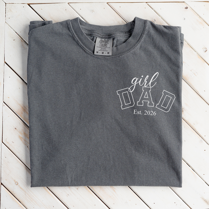 Premium Girl Dad T-Shirt with Custom Est Year