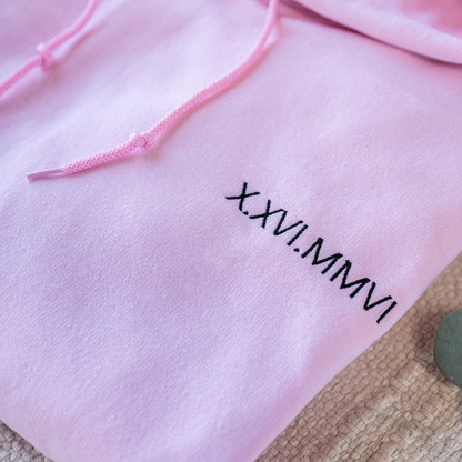 Customized Roman Numeral Hoodie