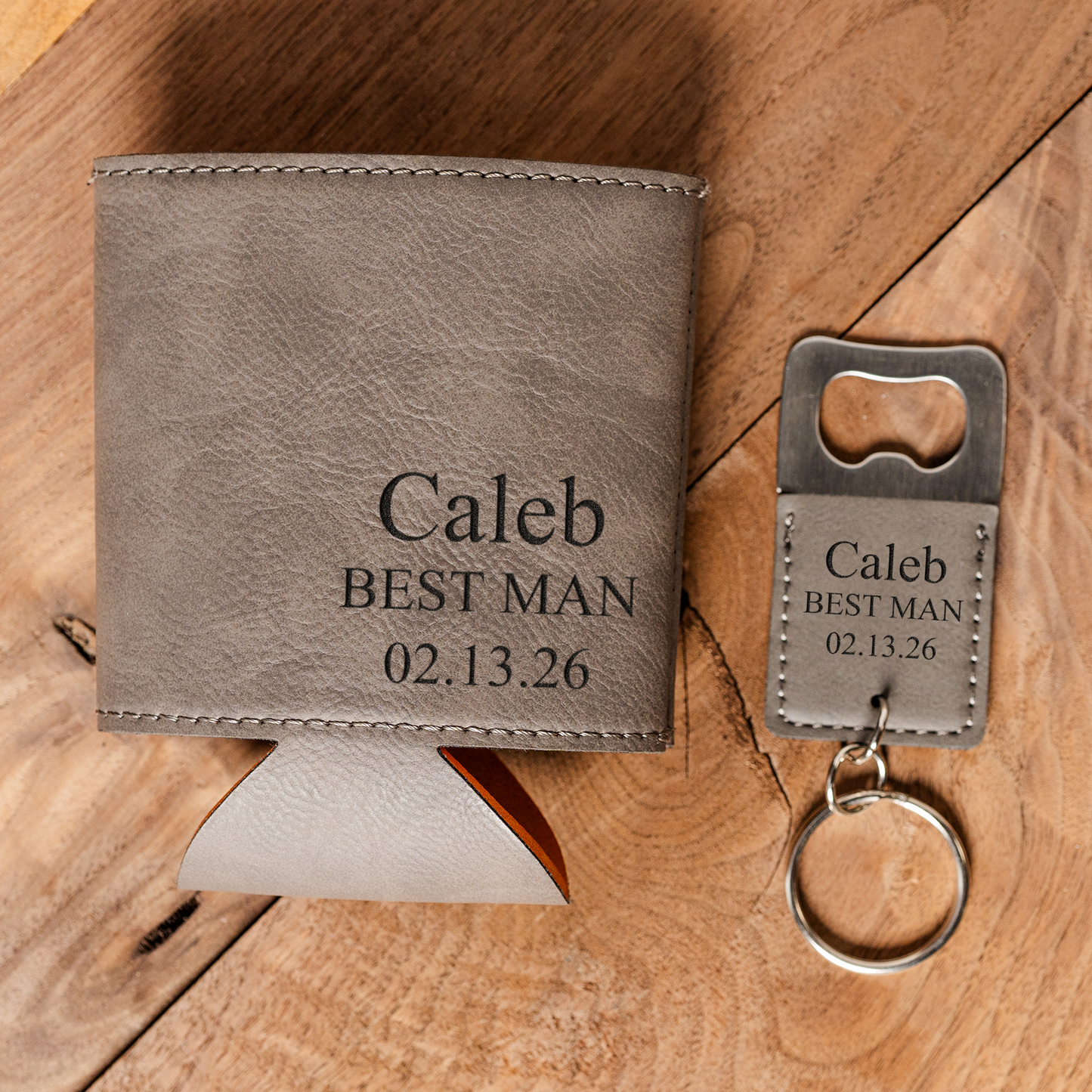 Customized Can Cooler & Bottle Opener Gift Set