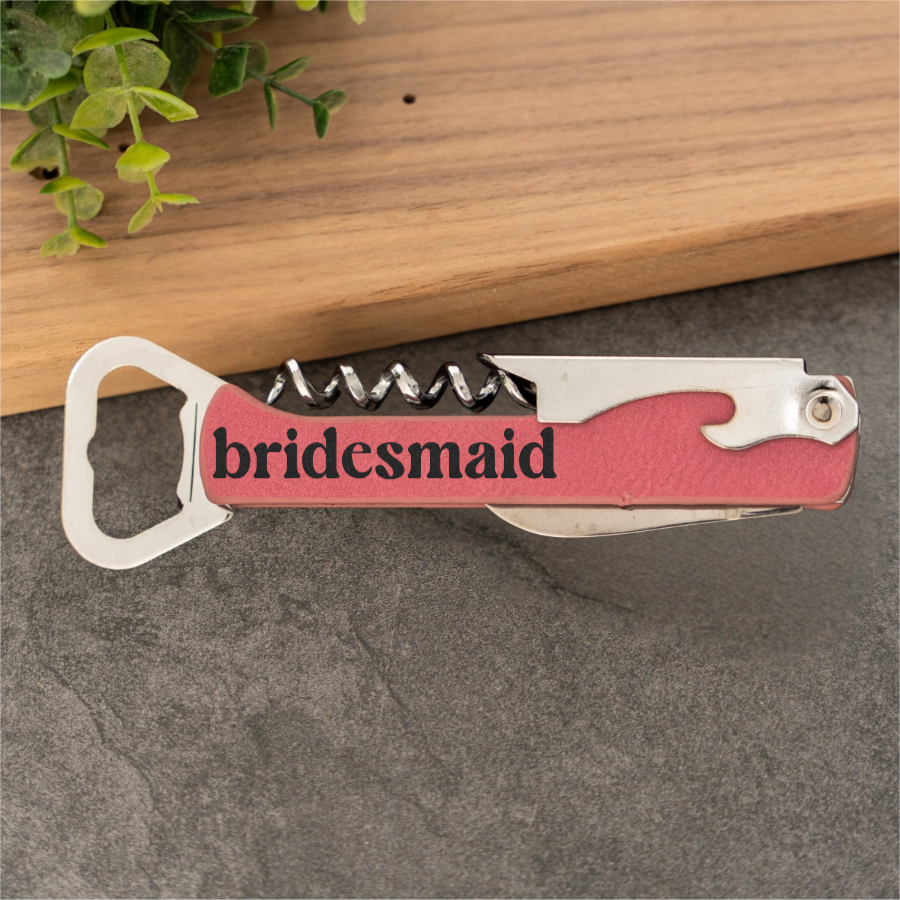 Customized Vegan Leather Wine Openers