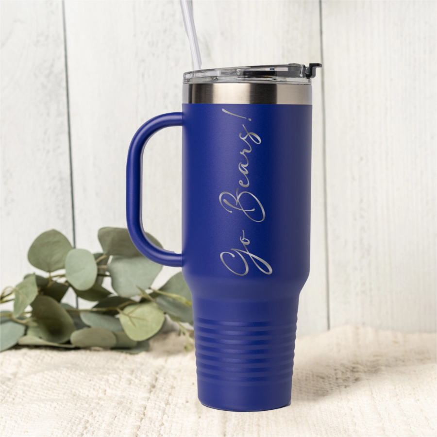 Customized 40oz Tumbler - Vertical Text