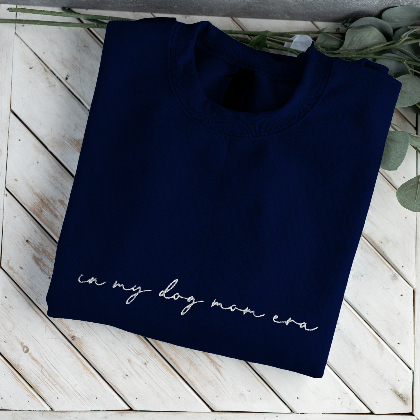 Customized In My Dog Mom Era Crewneck with Names on Sleeve