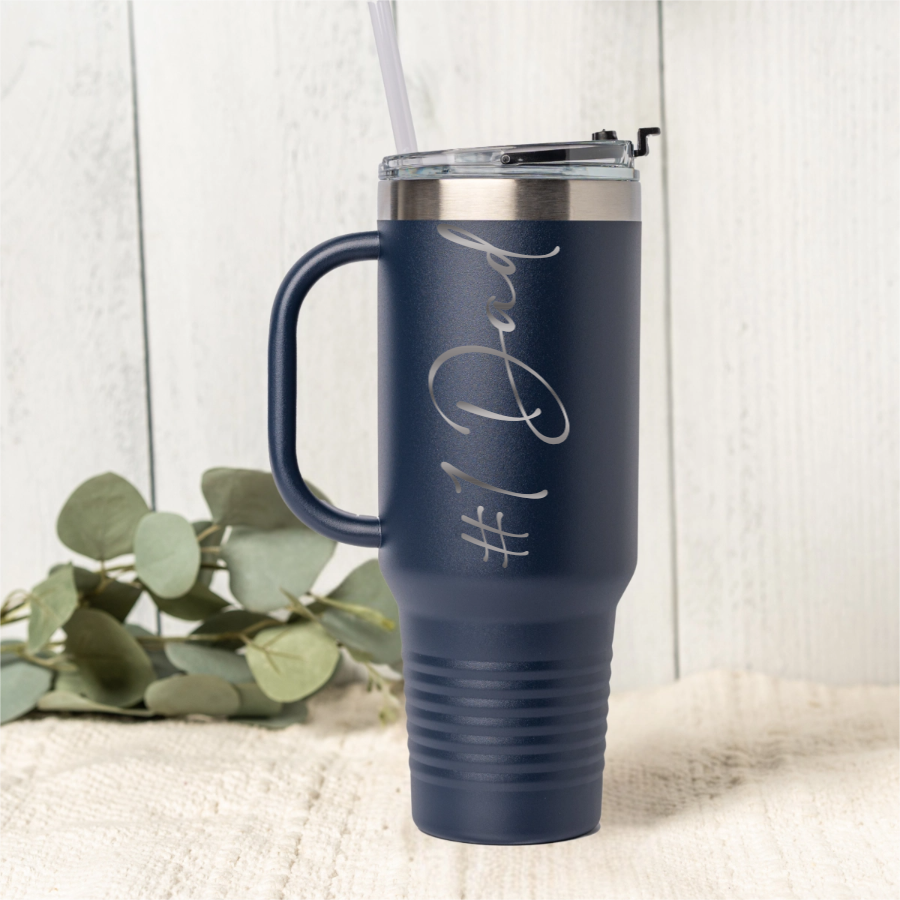 Customized 40oz Tumbler - Vertical Text