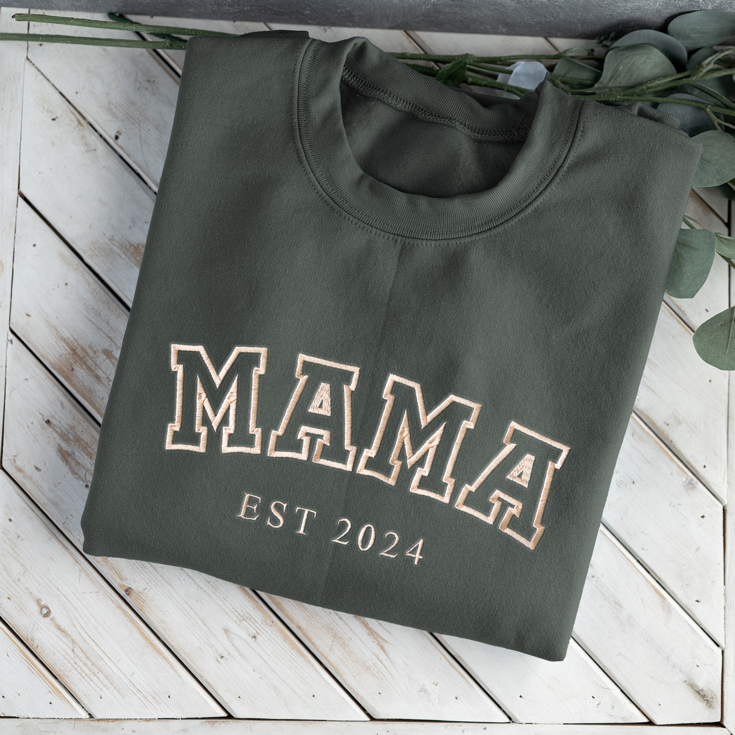 Custom Embroidered Mama/Grandma Family Names Sweatshirt