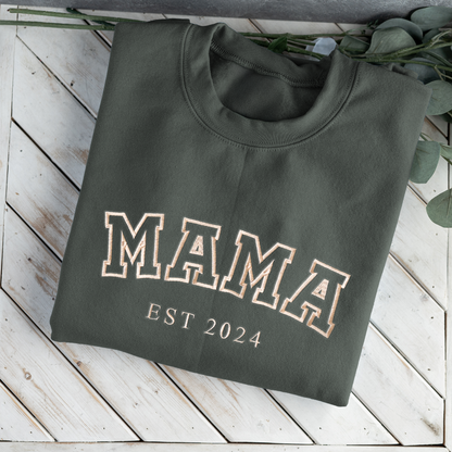 Custom Embroidered Mama/Grandma Family Names Sweatshirt