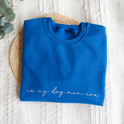 Customized In My Dog Mom Era Crewneck with Names on Sleeve
