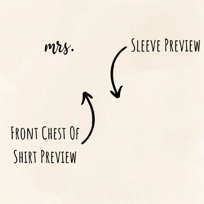 Customized Mrs. Sweatshirt with Initials on Sleeve