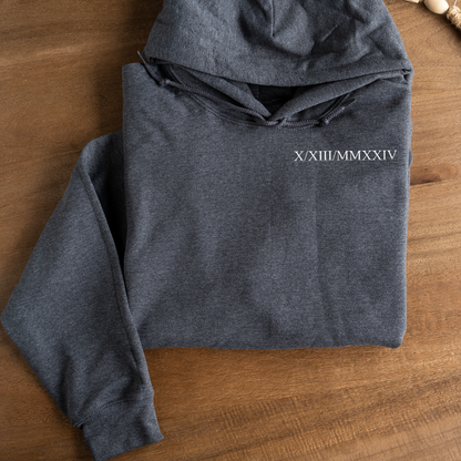 Customized Roman Numeral Hoodie