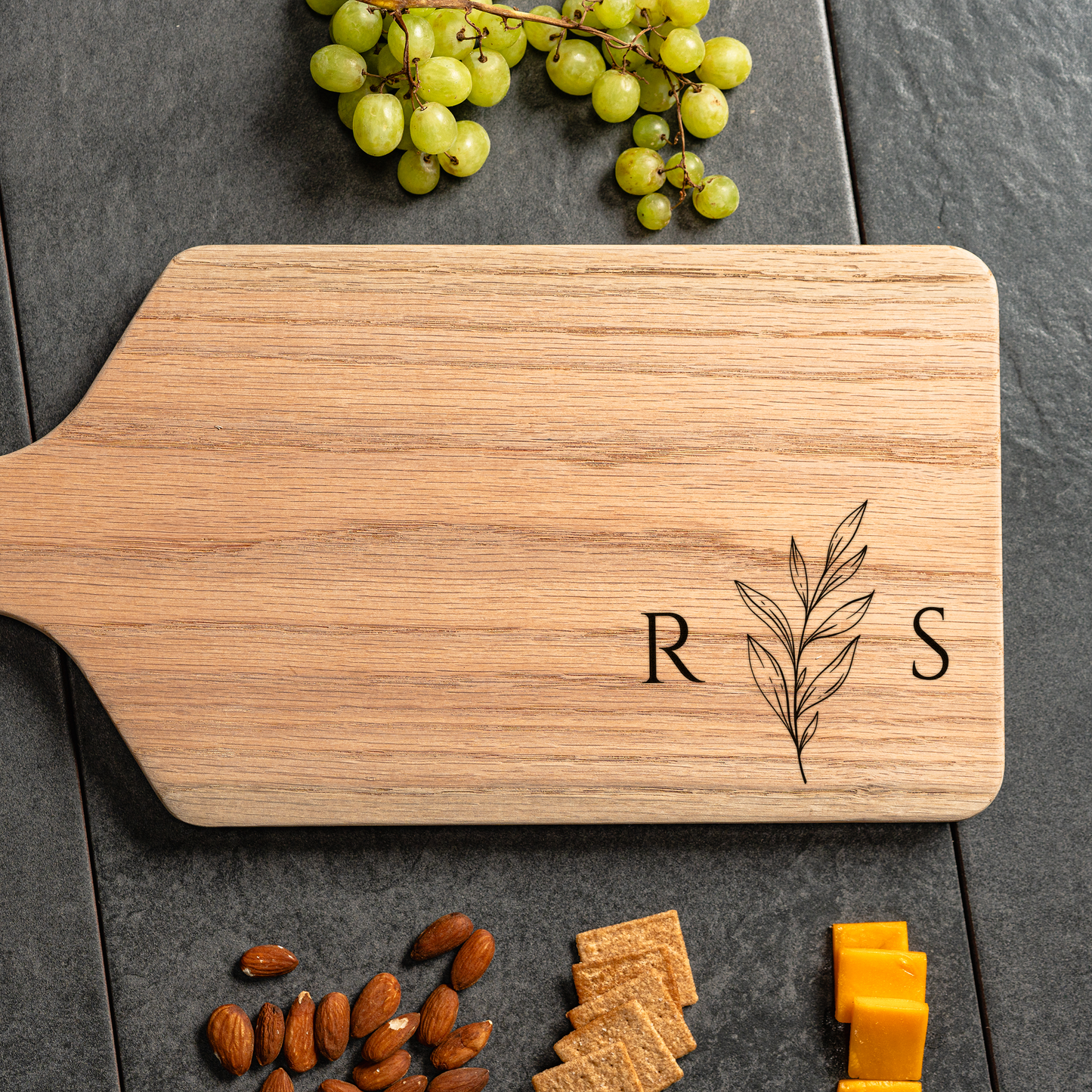 Customized Large Paddle Cutting Boards - Elegant Name & Date Designs