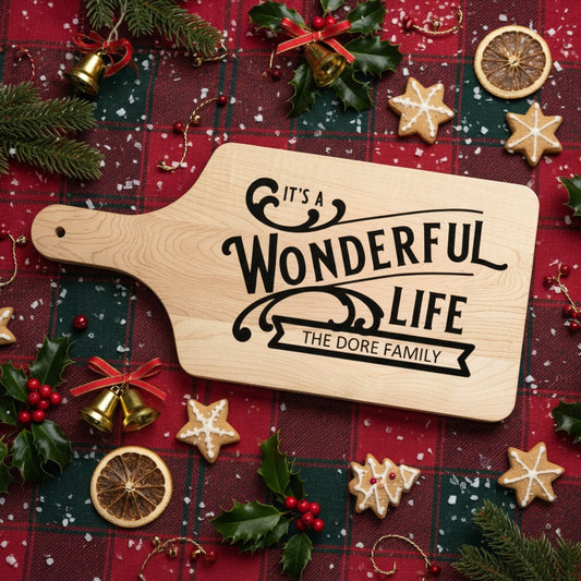 Christmas Collection Custom Big Paddle Cutting Boards