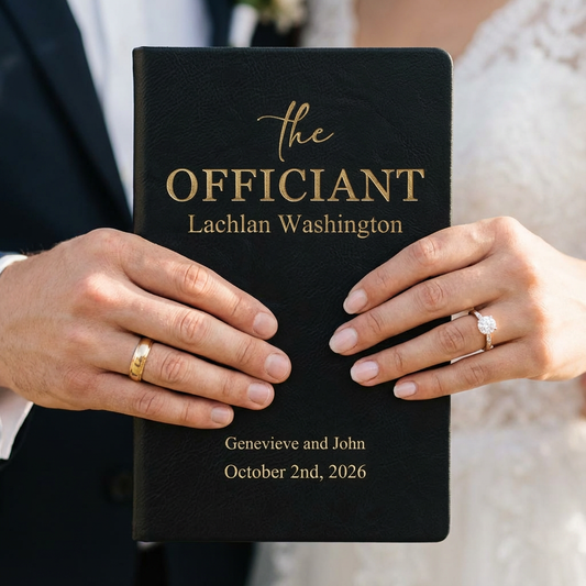 Customizable "The Officiant" Wedding Journals