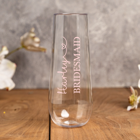 Customized Bridesmaid Champagne Flute