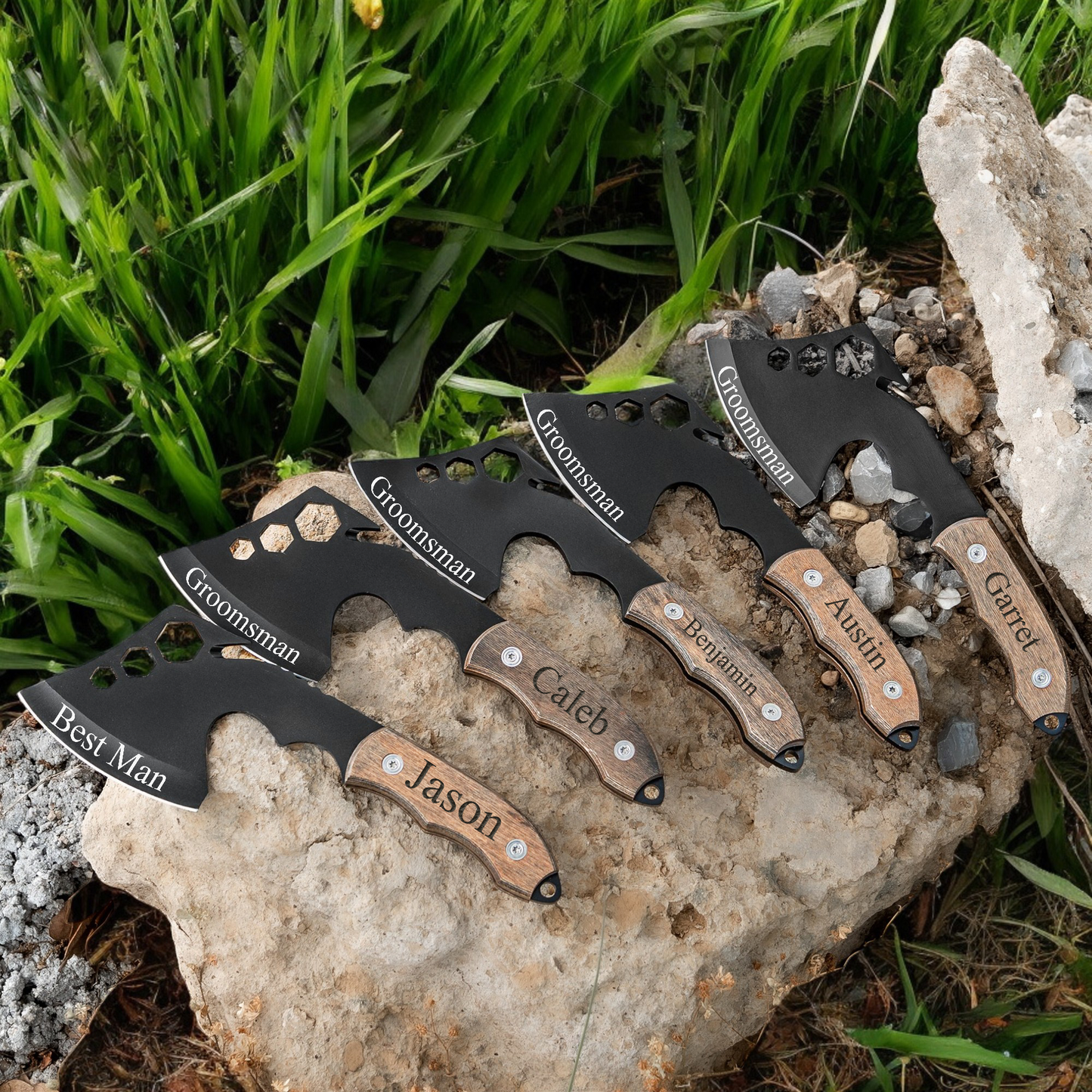 Set of of 5 Custom Axes - Groomsmen Gift