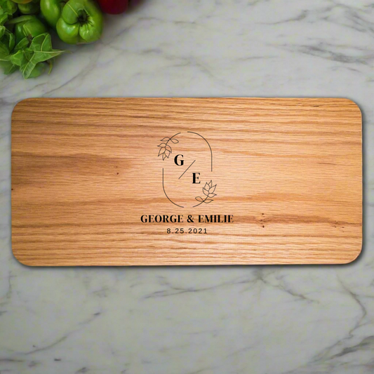 Customized Red Oak Charcuterie Board