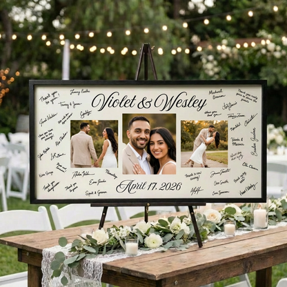 Customized Wedding Guest Book Photo Sign