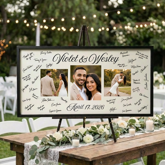 Customized Wedding Guest Book Photo Sign