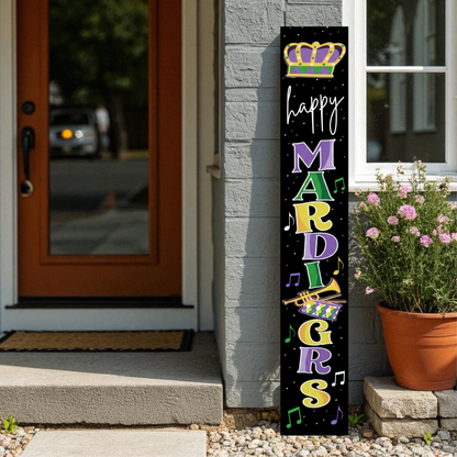 Happy Mardi Gras Porch Sign