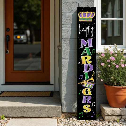 Happy Mardi Gras Porch Sign