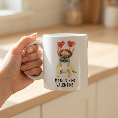 My Dog is My Valentine Customizable Coffee Mug